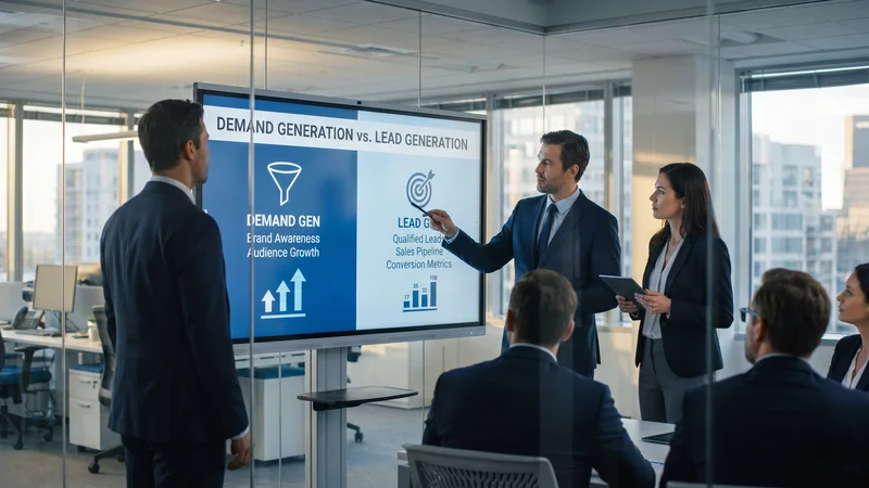 Demand generation services funnel showing awareness, engagement, and pipeline stages