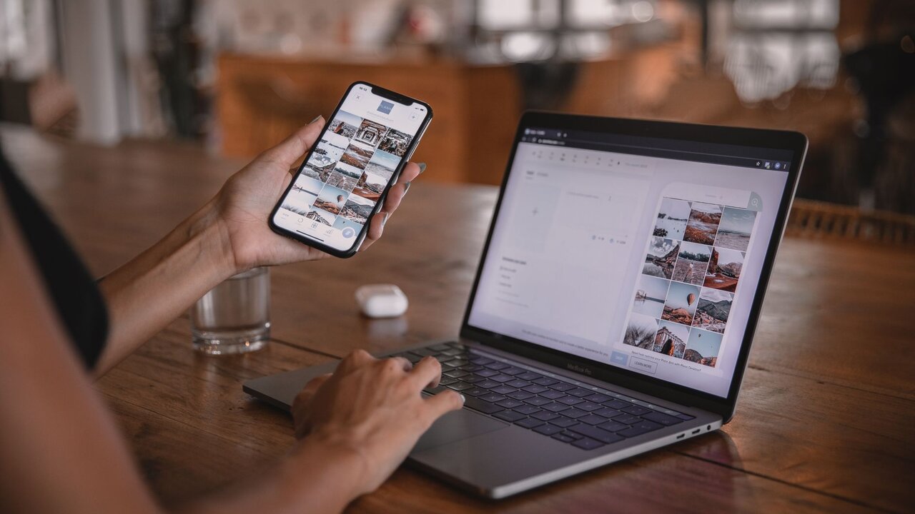 Instagram Shopping ads displayed on a mobile phone for an e-commerce brand