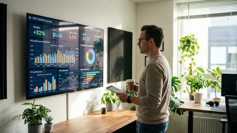 Dashboard showing cross-channel attribution data connecting Google Ads, Meta Ads, and organic traffic